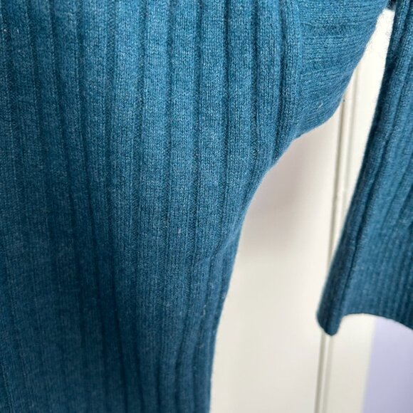 Eileen Fisher 100% Cashmere Long Open Front Cardigan in Teal Size 3X - Picture 8 of 10